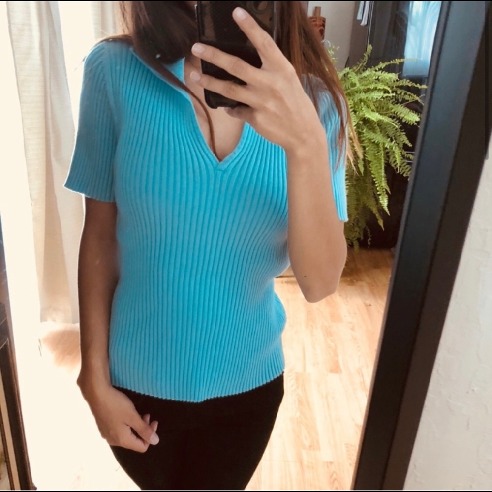 CUTE BLUE POLO BLOUSE 🙃